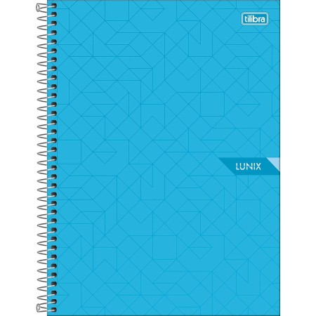Foto ilustrativa Caderno Espiral Capa Dura Universitário 15 Matérias Lunix 240 Folhas