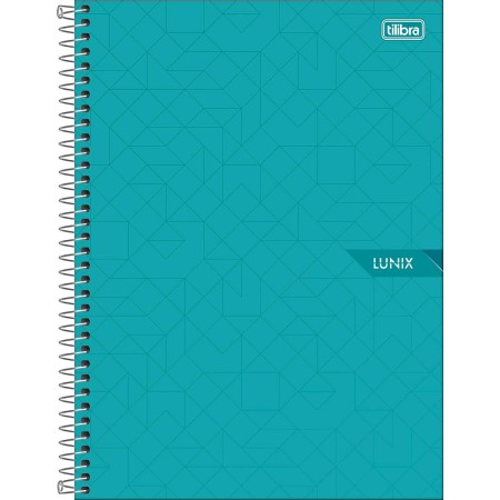 Foto ilustrativa Caderno Espiral Capa Dura Universitário 15 Matérias Lunix 240 Folhas
