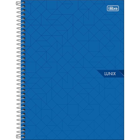 Foto ilustrativa Caderno Espiral Capa Dura Universitário 15 Matérias Lunix 240 Folhas