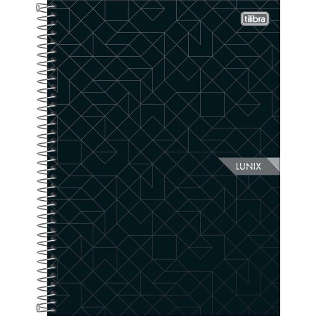 Foto ilustrativa Caderno Espiral Capa Dura Universitário 15 Matérias Lunix 240 Folhas