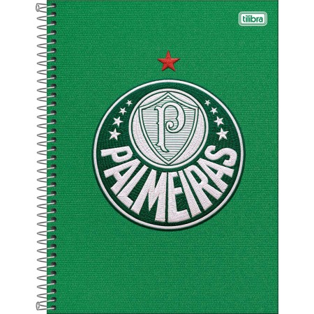 Foto ilustrativa Caderno Espiral Capa Dura Universitário 15 Matérias Palmeiras 240 Folhas