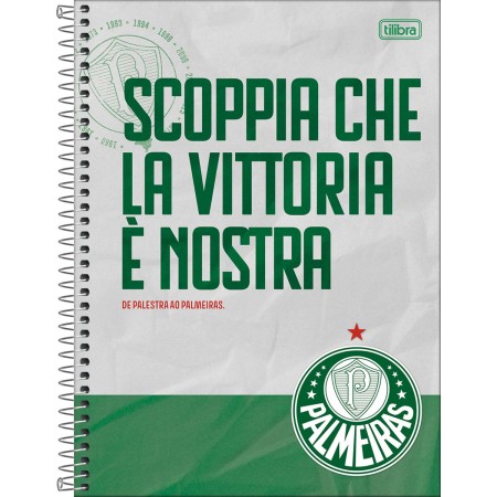 Foto ilustrativa Caderno Espiral Capa Dura Universitário 15 Matérias Palmeiras 240 Folhas