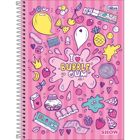 Foto ilustrativa Caderno Espiral Capa Dura Universitário 15 Matérias Show Feminino 240 Folhas