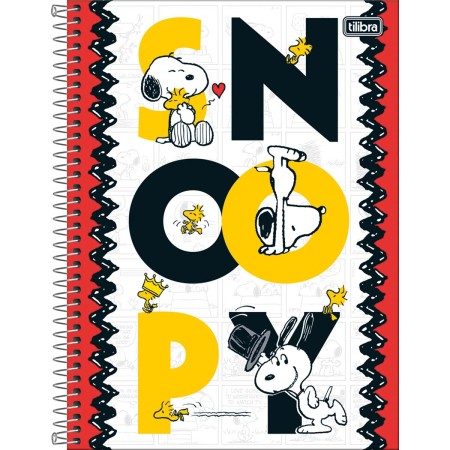 Foto ilustrativa Caderno Espiral Capa Dura Universitário 15 Matérias Snoopy 240 Folhas
