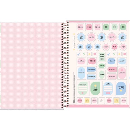 Foto ilustrativa Caderno Espiral Capa Dura Universitário 15 Matérias Soho 240 Folhas