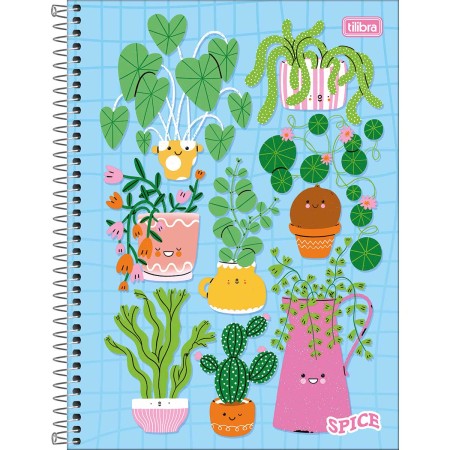 Foto ilustrativa Caderno Espiral Capa Dura Universitário 15 Matérias Spice Feminino 240 Folhas 