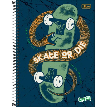 Foto ilustrativa Caderno Espiral Capa Dura Universitário 15 Matérias Spice Masculino 240 Folhas