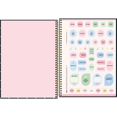 Foto ilustrativa Caderno Espiral Capa Dura Universitário 15 Matérias West Village 240 Folhas