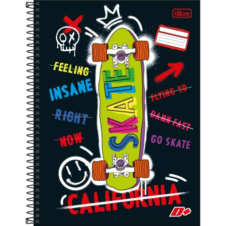 Foto ilustrativa Caderno Espiral Capa Dura Universitário 16 Matérias D+ 320 Folhas