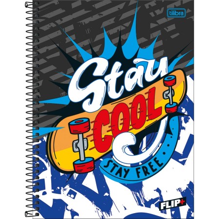 Foto ilustrativa Caderno Espiral Capa Dura Universitário 16 Matérias Flip+ Masculino 320 Folhas