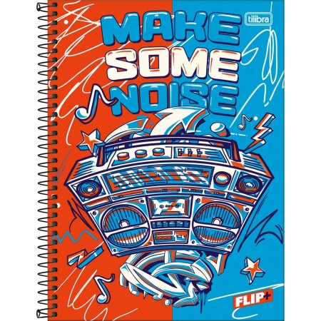 Foto ilustrativa Caderno Espiral Capa Dura Universitário 16 Matérias Flip+ Masculino 320 Folhas