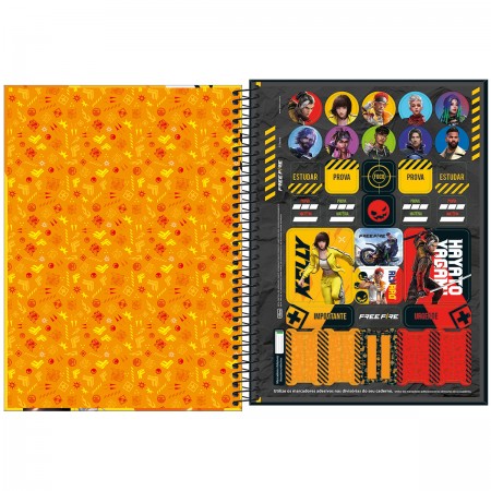 Caderno Pequeno Espiral Free Fire - Tilibra