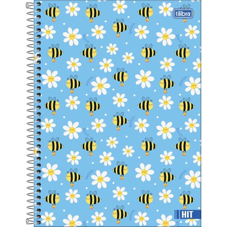 Foto ilustrativa Caderno Espiral Capa Dura Universitário 16 Matérias Hit Feminino 256 Folhas 