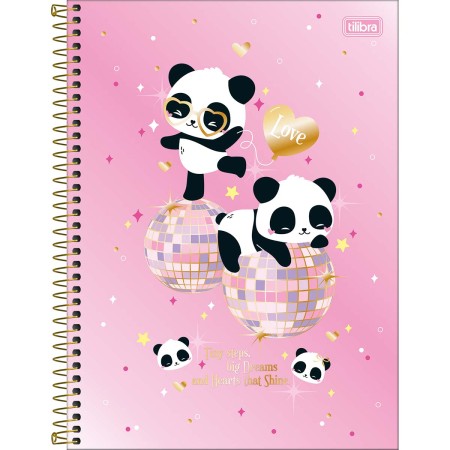 Foto ilustrativa Caderno Espiral Capa Dura Universitário 16 Matérias Lovely Friend 256 Folhas