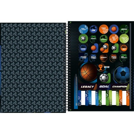 Foto ilustrativa Caderno Espiral Capa Dura Universitário 16 Matérias Score 256 Folhas