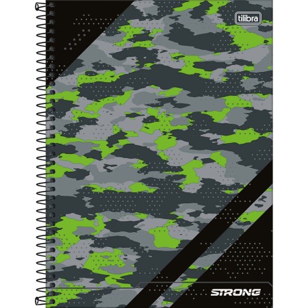 Foto ilustrativa Caderno Espiral Capa Dura Universitário 16 Matérias Strong 256 Folhas
