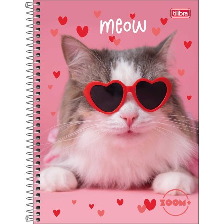 Foto ilustrativa Caderno Espiral Capa Dura Universitário 16 Matérias Zoom+ Feminino 320 Folhas