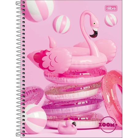 Foto ilustrativa Caderno Espiral Capa Dura Universitário 16 Matérias Zoom+ Feminino 320 Folhas