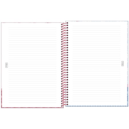 Foto ilustrativa Caderno Espiral Capa Dura Universitário 2 em 1 1 Matéria Jolie 80 Folhas