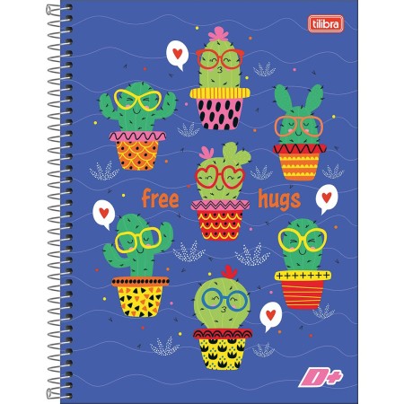 Foto ilustrativa Caderno Espiral Capa Dura Universitário 20 Matérias D+ Feminino 400 Folhas