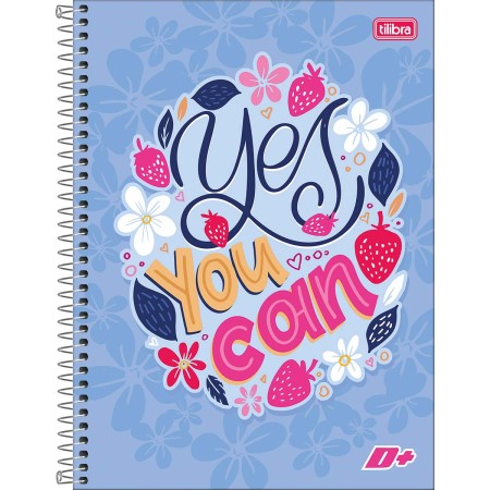 Foto ilustrativa Caderno Espiral Capa Dura Universitário 20 Matérias D+ Feminino 400 Folhas