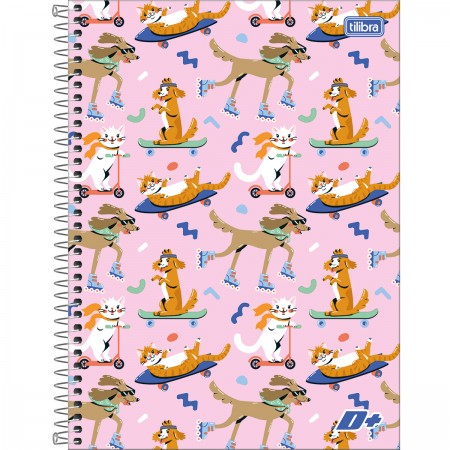 Caderno Espiral Capa Dura Universitário 20 Matérias D+ Feminino