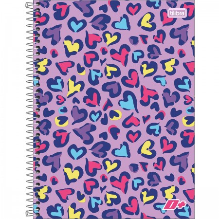 Caderno Espiral Capa Dura Universitário 20 Matérias D+ Feminino 400 Folhas  - D+ - Cadernos, Espiral Universitário - Tilibra