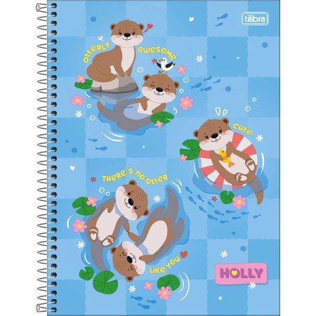Foto ilustrativa Caderno Espiral Capa Dura Universitário 20 Matérias Holly 320 Folhas