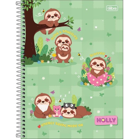 Foto ilustrativa Caderno Espiral Capa Dura Universitário 20 Matérias Holly 320 Folhas