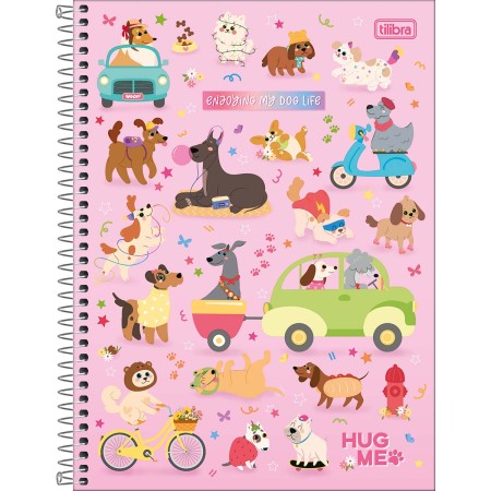 Foto ilustrativa Caderno Espiral Capa Dura Universitário 20 Matérias Hug Me 320 Folhas