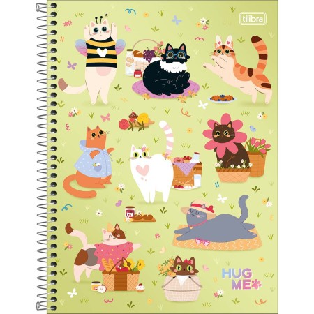 Foto ilustrativa Caderno Espiral Capa Dura Universitário 20 Matérias Hug Me 320 Folhas