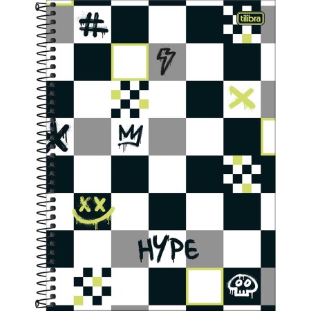 Foto ilustrativa Caderno Espiral Capa Dura Universitário 20 Matérias Hype 320 Folhas