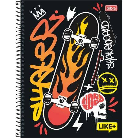 Foto ilustrativa Caderno Espiral Capa Dura Universitário 20 Matérias Like+ Masculino 400 Folhas