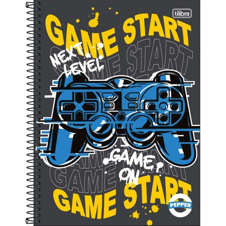 Foto ilustrativa Caderno Espiral Capa Dura Universitário 20 Matérias Pepper Masculino 320 Folhas