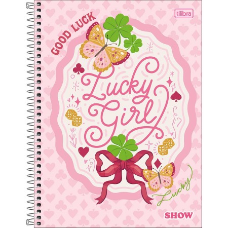 Foto ilustrativa Caderno Espiral Capa Dura Universitário 20 Matérias Show Feminino 320 Folhas