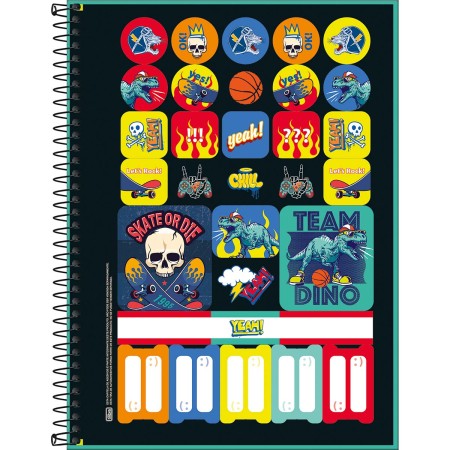 Foto ilustrativa Caderno Espiral Capa Dura Universitário 20 Matérias Show Masculino 320 Folhas