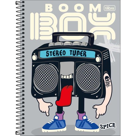 Foto ilustrativa Caderno Espiral Capa Dura Universitário 20 Matérias Spice Masculino 320 Folhas