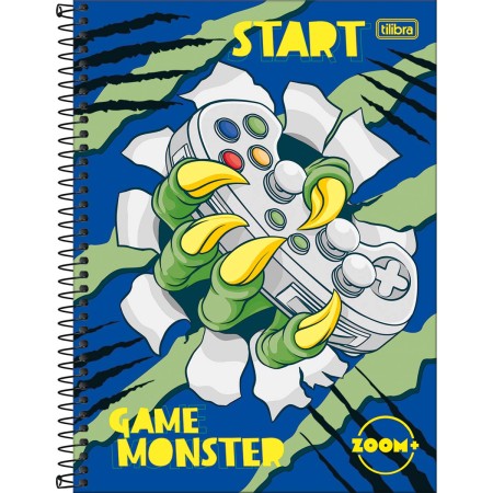 Foto ilustrativa Caderno Espiral Capa Dura Universitário 20 Matérias Zoom+ Masculino 400 Folhas