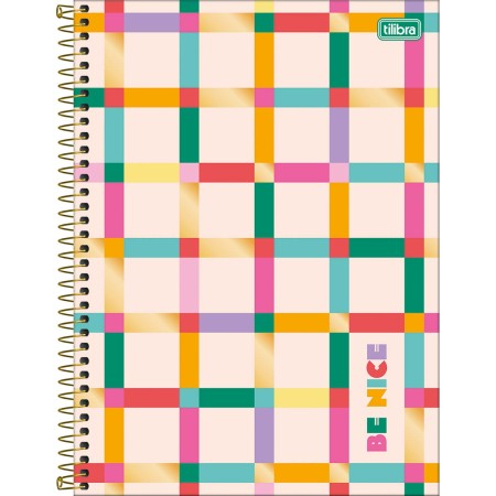 Foto ilustrativa Caderno Espiral Capa Dura Universitário Connect 1 Matéria Be Nice 80 Folhas