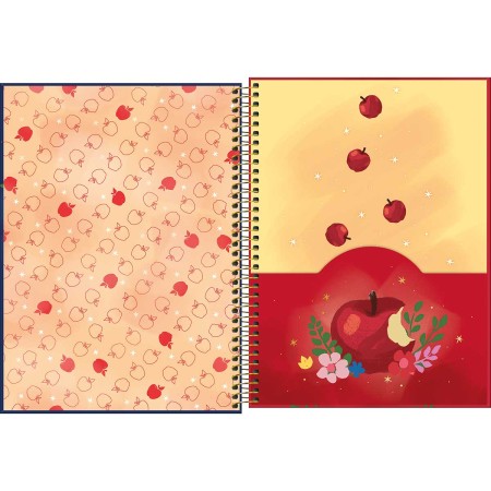 Foto ilustrativa Caderno Espiral Capa Dura Universitário Connect 1 Matéria Branca de Neve 80 Folhas