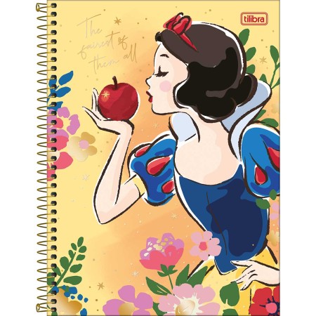 Foto ilustrativa Caderno Espiral Capa Dura Universitário Connect 1 Matéria Branca de Neve 80 Folhas