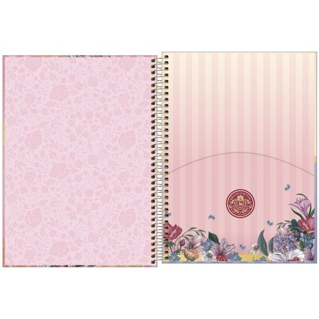 Foto ilustrativa Caderno Espiral Capa Dura Universitário Connect 1 Matéria Bridgerton 80 Folhas