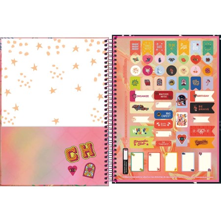 Foto ilustrativa Caderno Espiral Capa Dura Universitário Connect 1 Matéria Capricho 80 Folhas
