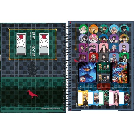 Foto ilustrativa Caderno Espiral Capa Dura Universitário Connect 1 Matéria Demon Slayer 80 Folhas