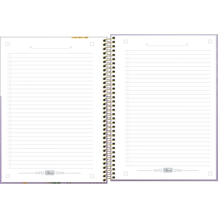 Foto ilustrativa Caderno Espiral Capa Dura Universitário Connect 1 Matéria Honey Bee 80 Folhas