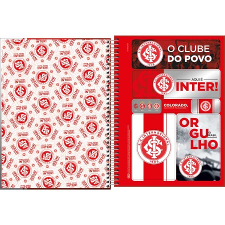 Foto ilustrativa Caderno Espiral Capa Dura Universitário Connect 1 Matéria Internacional 80 Folhas