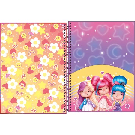 Foto ilustrativa Caderno Espiral Capa Dura Universitário Connect 1 Matéria La Liz 80 Folhas