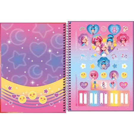 Foto ilustrativa Caderno Espiral Capa Dura Universitário Connect 1 Matéria La Liz 80 Folhas