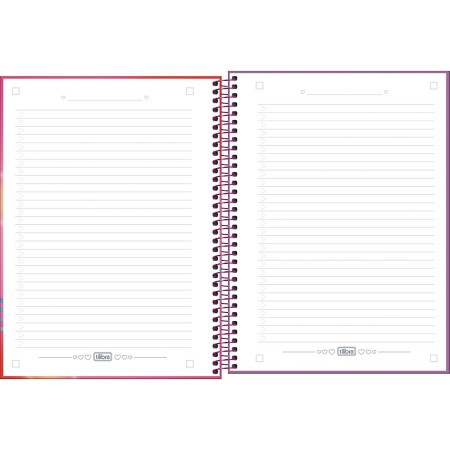 Foto ilustrativa Caderno Espiral Capa Dura Universitário Connect 1 Matéria La Liz 80 Folhas