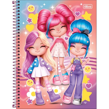 Foto ilustrativa Caderno Espiral Capa Dura Universitário Connect 1 Matéria La Liz 80 Folhas